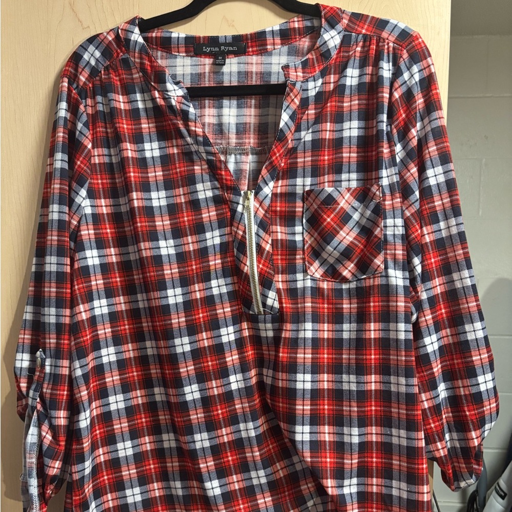 Lynn Ryan quarter zip flannel
